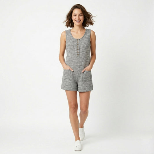 Combinaison femme coton été combinaison décontractée sans manches femme
