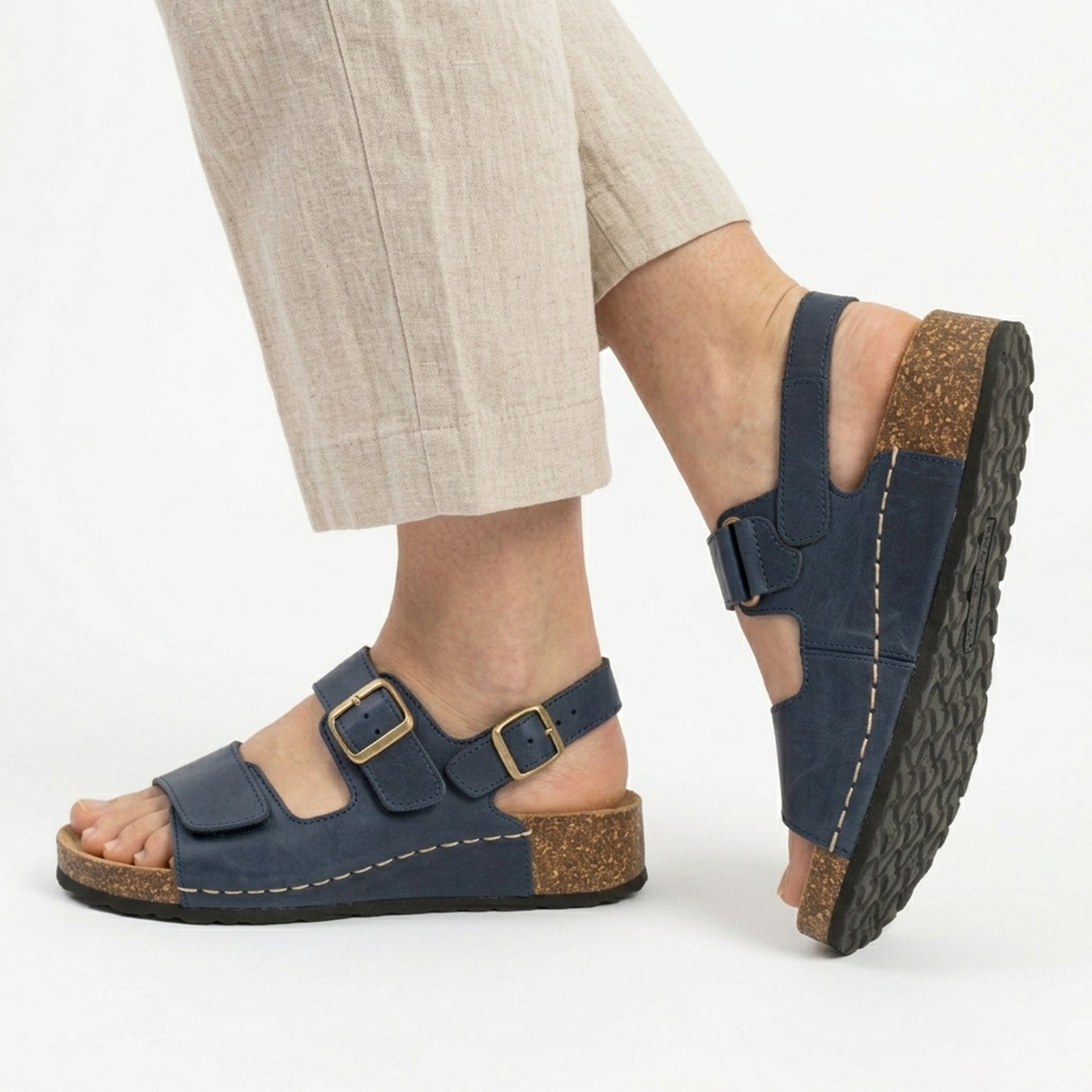 Sandales femme cuir printemps été confort semelle souple support voûte plantaire