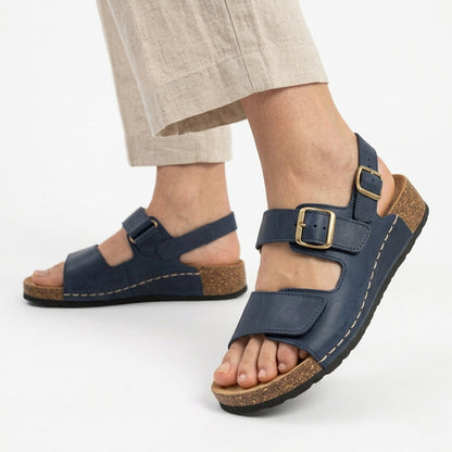 Sandales femme cuir printemps été confort semelle souple support voûte plantaire