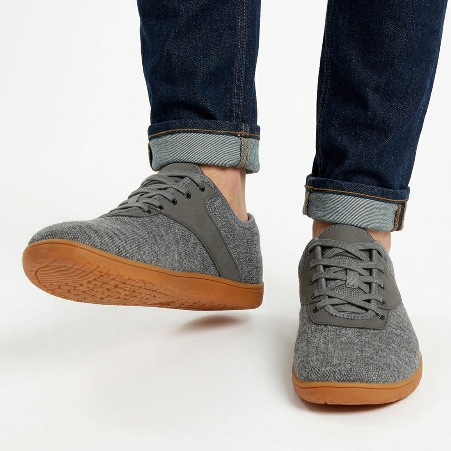 Baskets homme knit barefoot minimalistes larges zero drop printemps
