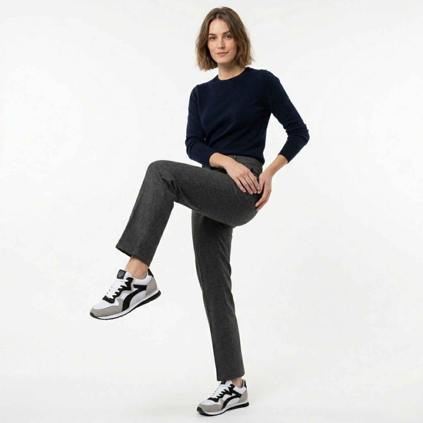 Baskets femme cuir vintage printemps été chaussures sport lacets semelle souple