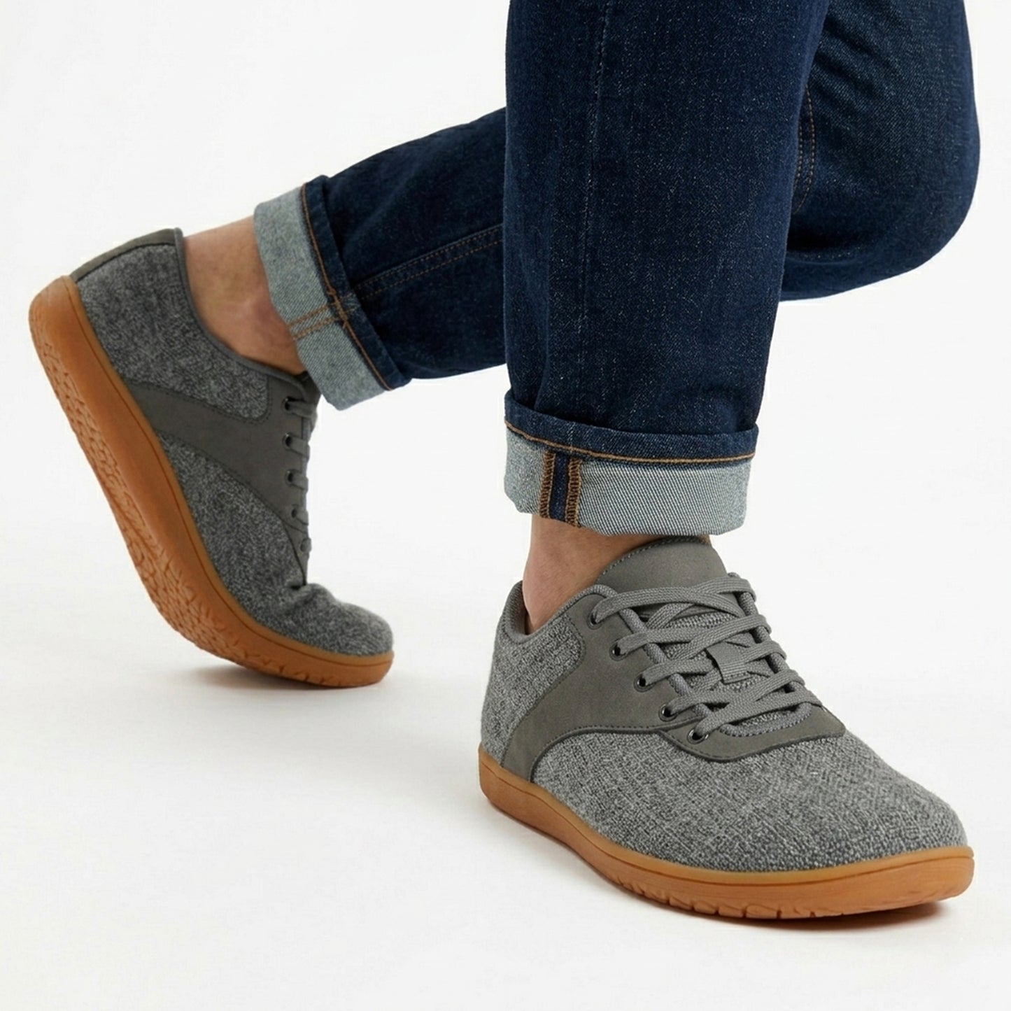 Baskets homme knit barefoot minimalistes larges zero drop printemps