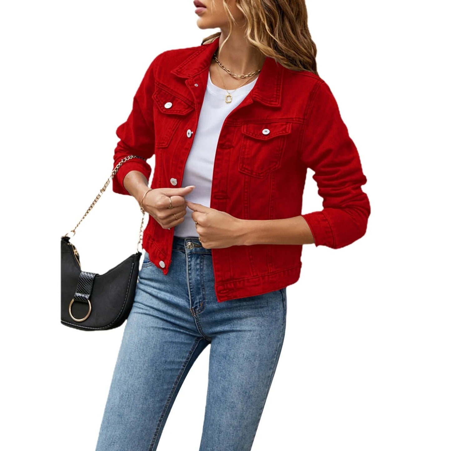 Veste En Jean Stylé Pour Femme | Poches Avant