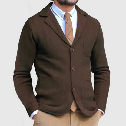 Blazer En Maille Coupe Slim Pour Homme | Avec Bouton