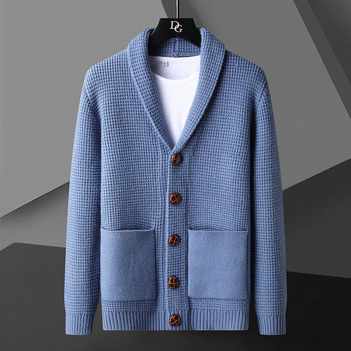 Cardigan Boutonné À Col Revers Pour Homme | Hiver