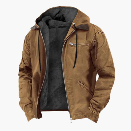 Veste D'hiver Décontractée À Capuche Pour Homme | Fermeture Éclair