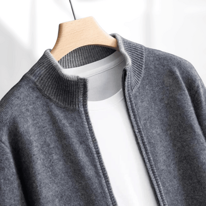 Veste En Cachemire Pour Homme Avec Manches Longues | Zippée