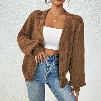 Cardigan Boutonné D'hiver Pour Femme | Manches Longues