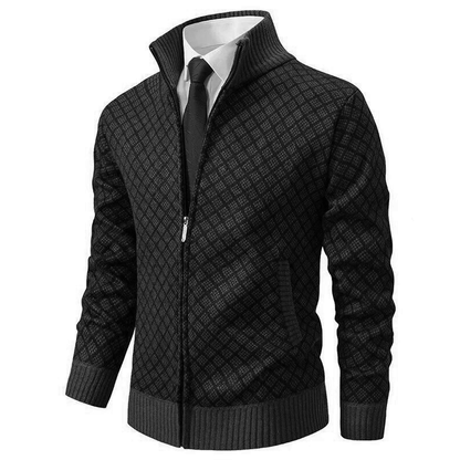 Pull Tricoté À Motif Losanges Pour Homme | Manches Longues