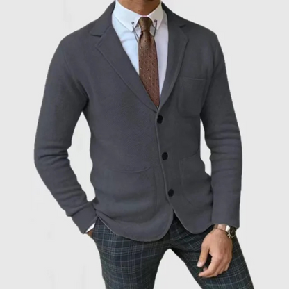 Blazer En Maille Coupe Slim Pour Homme | Avec Bouton
