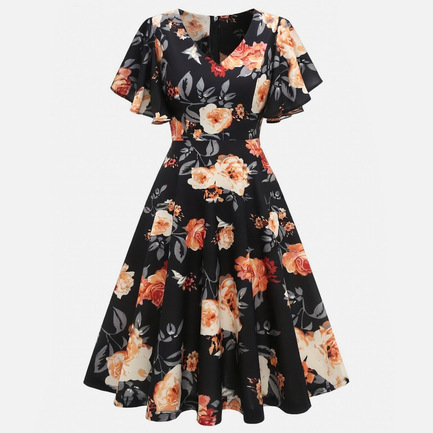 Robe longue femme coton été robe maxi imprimée élégante