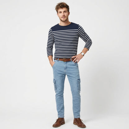 Jean homme coton denim printemps automne jean slim homme pantalon denim casual