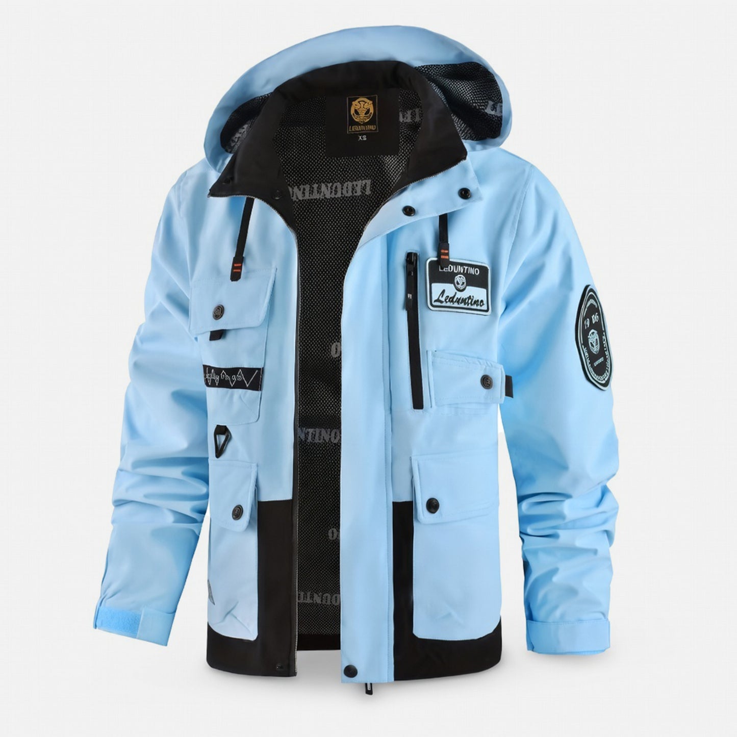 Veste homme polyester printemps automne blouson homme capuche zippé outdoor