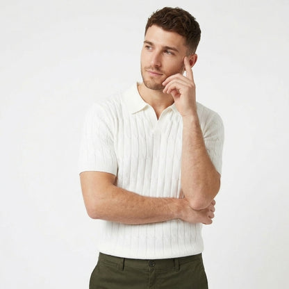 Polo homme coton été polo maille manches courtes style casual élégant