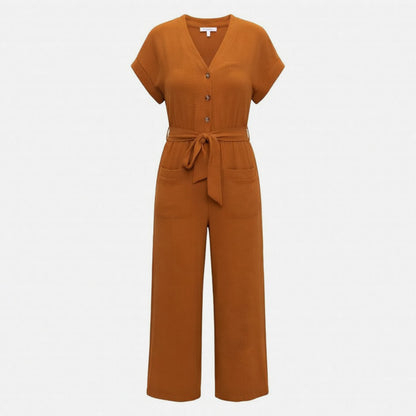 Pantalon homme coton élégant taille haute boutons devant printemps-été