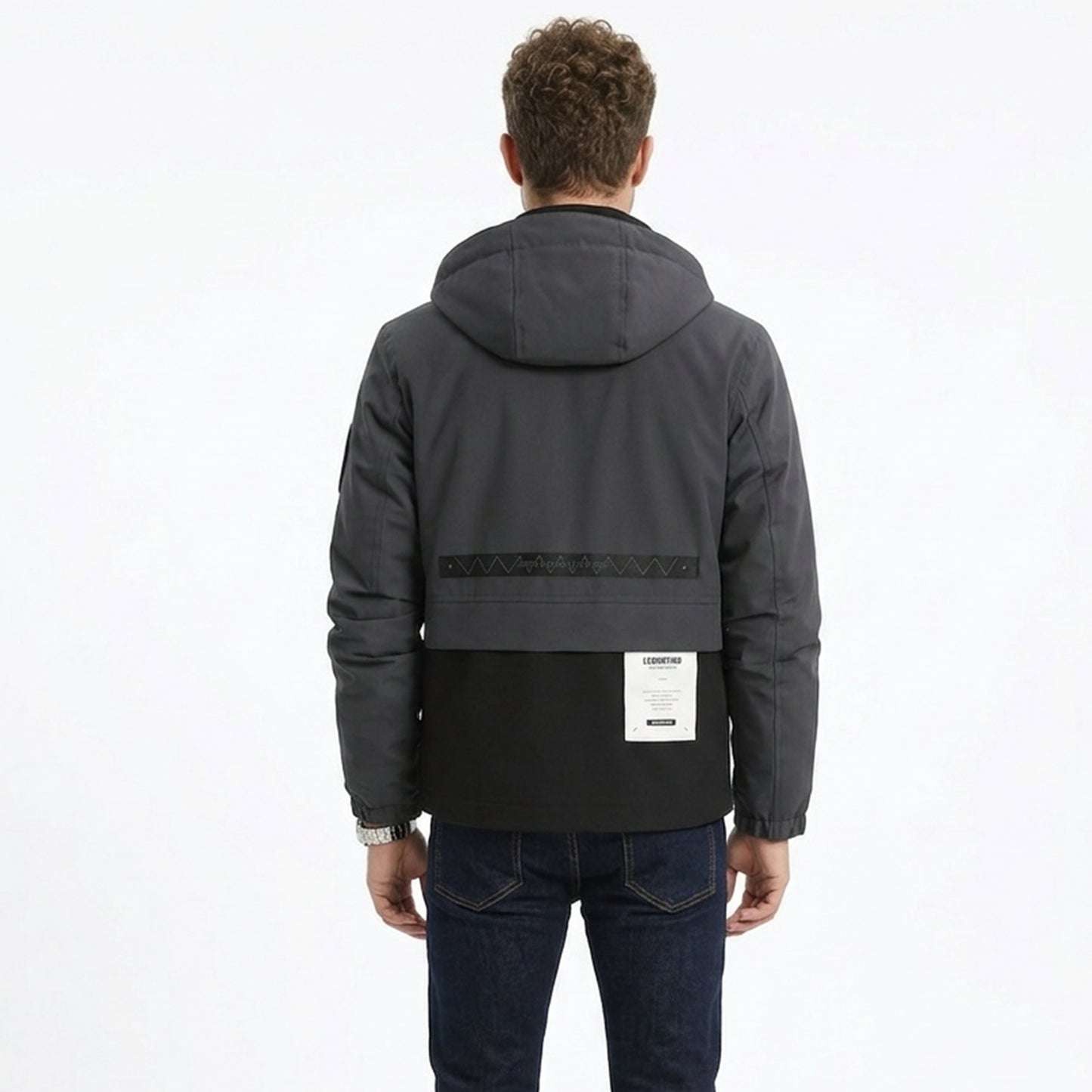 Veste homme polyester printemps automne blouson homme capuche zippé outdoor