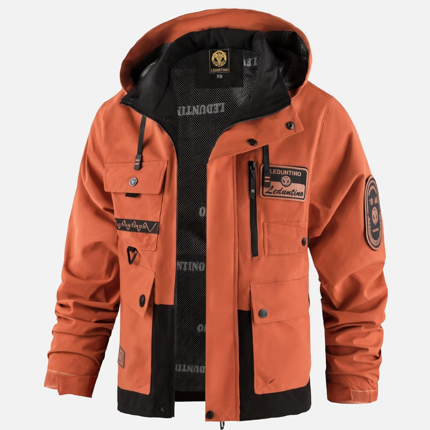 Veste homme polyester printemps automne blouson homme capuche zippé outdoor