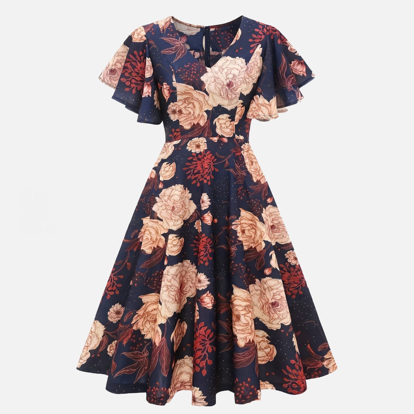 Robe longue femme coton été robe maxi imprimée élégante