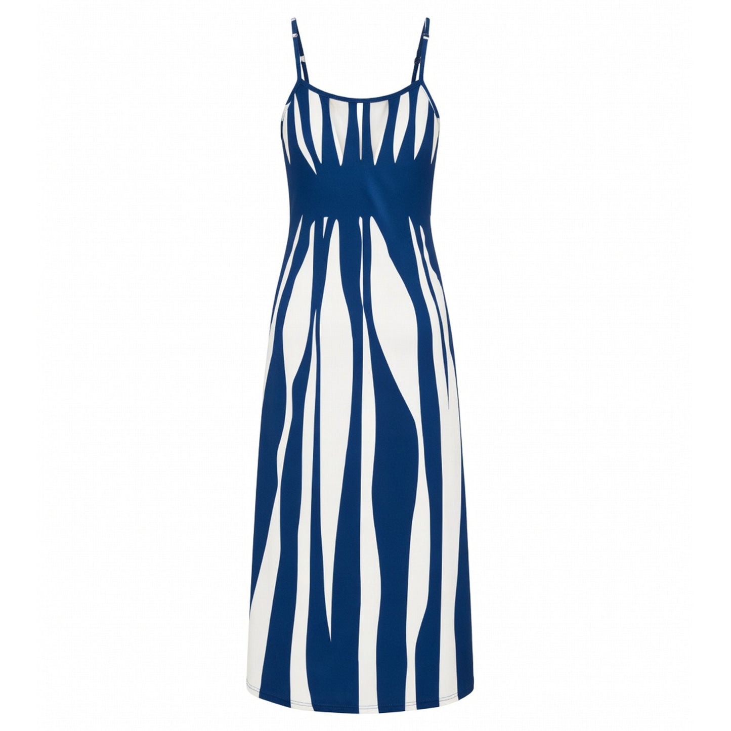 Robe femme en coton col V à fines bretelles pour le printemps
