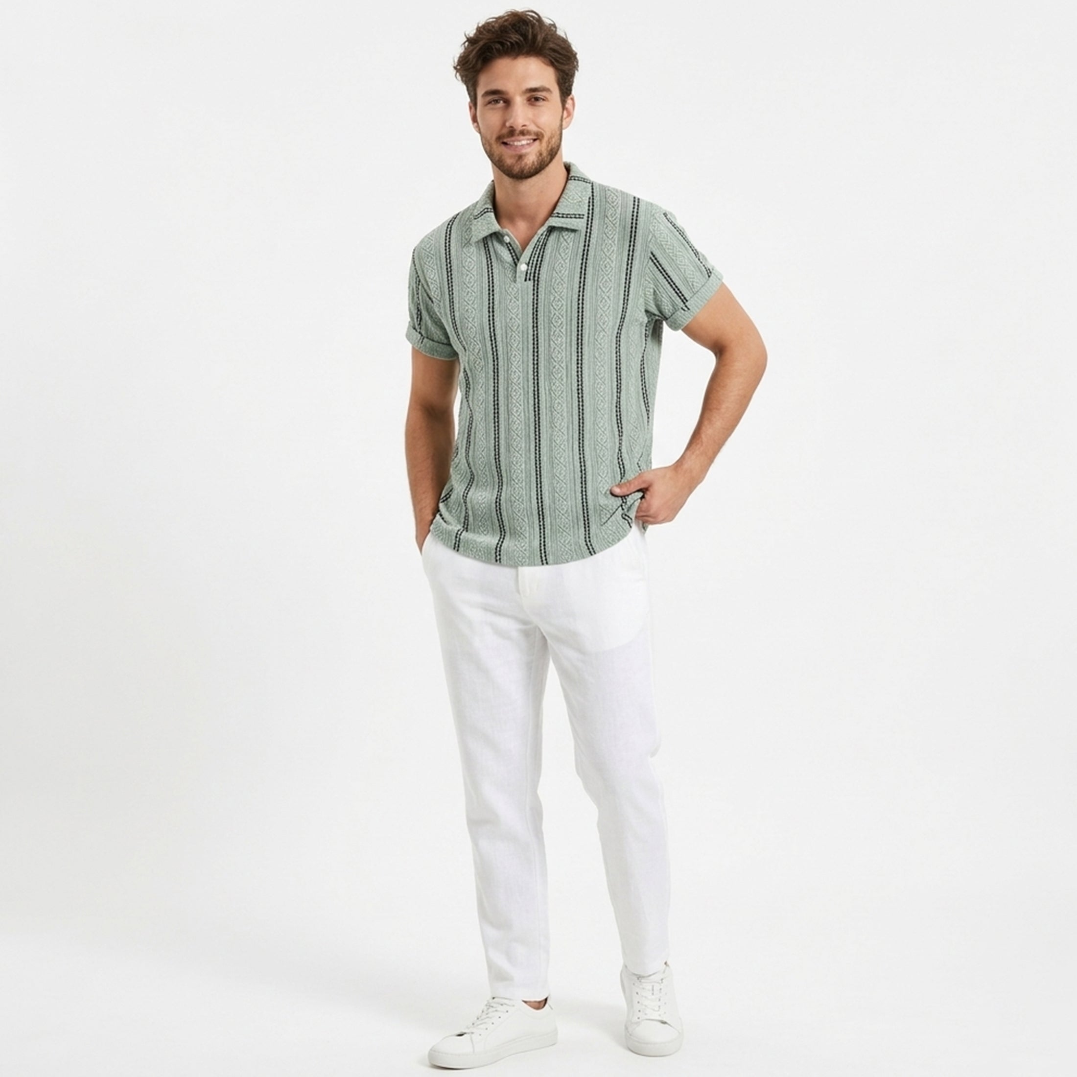 Chemise homme coton printemps été casual mode élégante régulière