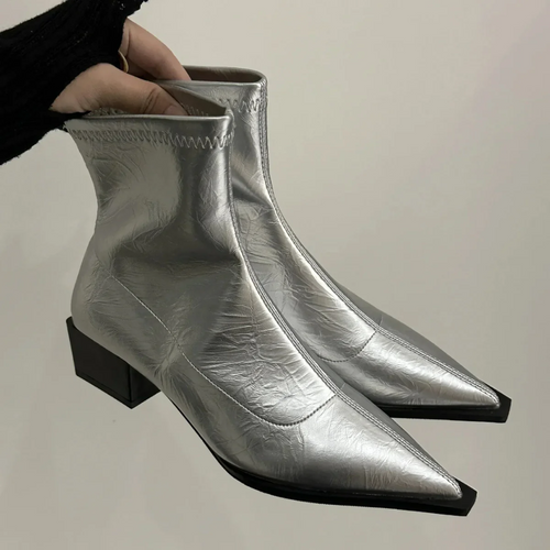 Bottes Chic À Bout Pointu Pour Femme | Longueur Cheville