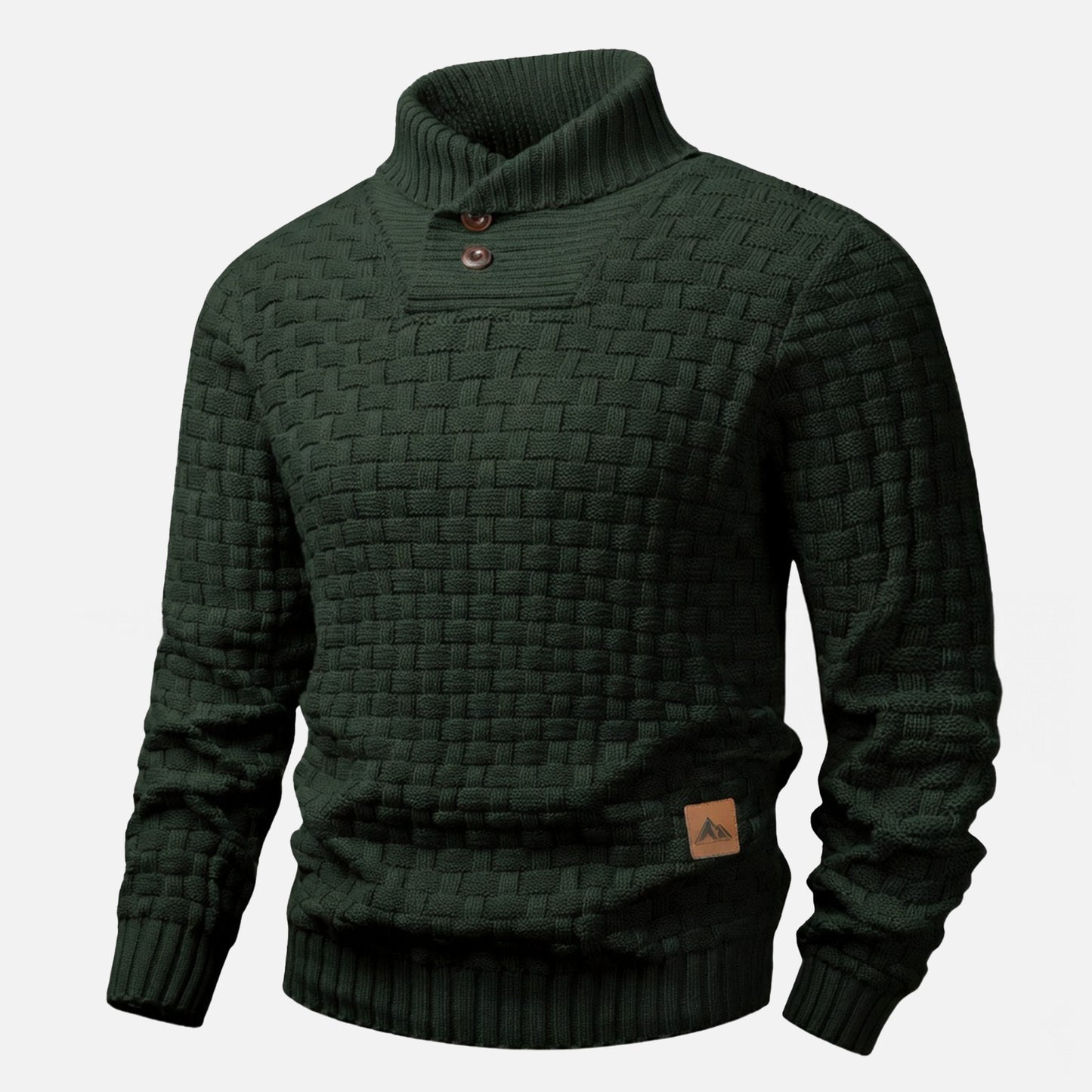 Pull homme en maille douce pour automne-hiver, manches longues, coupe régulière