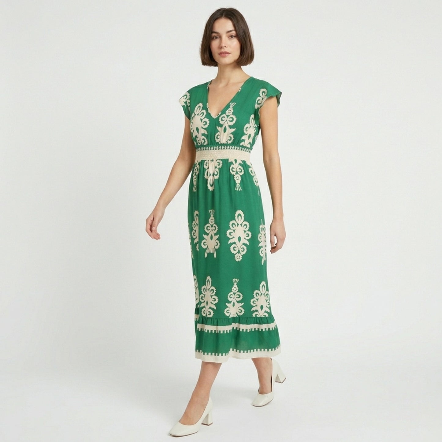 Robe trapèze femme en coton léger pour le printemps