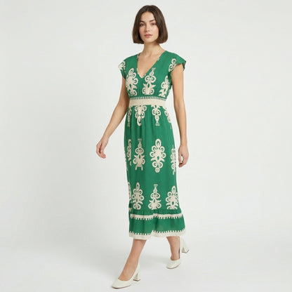 Robe trapèze femme en coton léger pour le printemps