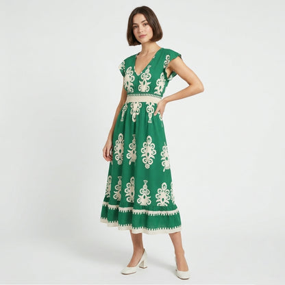 Robe trapèze femme en coton léger pour le printemps