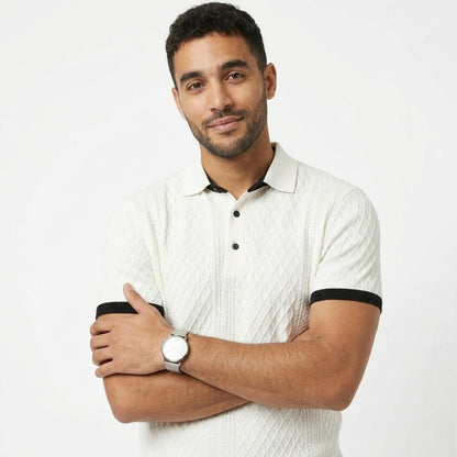 Polo homme coton été polo homme manches courtes col polo golf casual