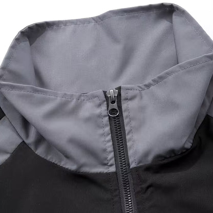 Veste homme polyester printemps automne blouson zippé homme streetwear léger
