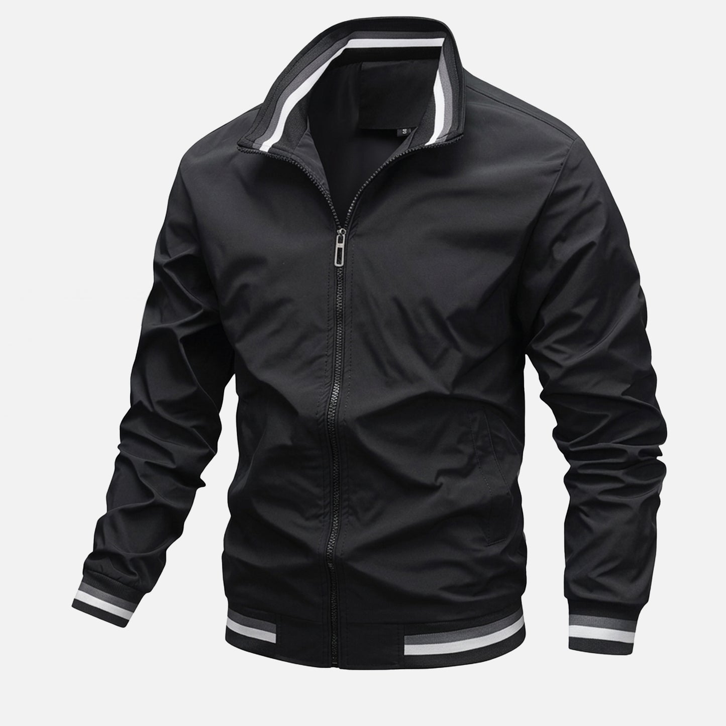 Veste homme col baseball en coton léger pour le printemps et l’automne