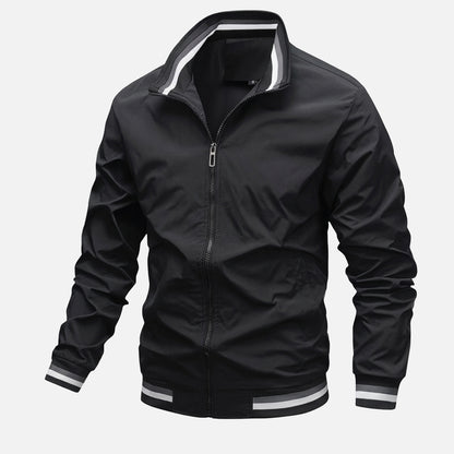 Veste homme col baseball en coton léger pour le printemps et l’automne