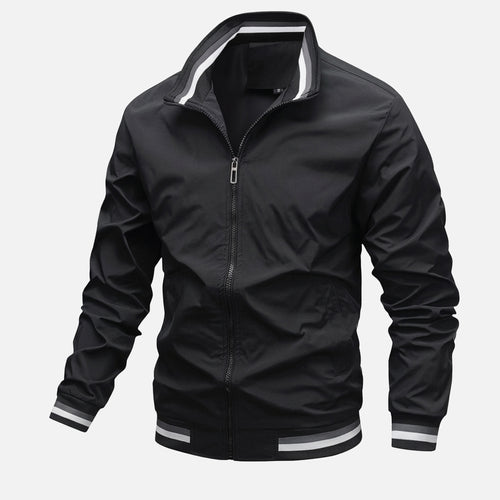Veste homme col baseball en coton léger pour le printemps et l’automne