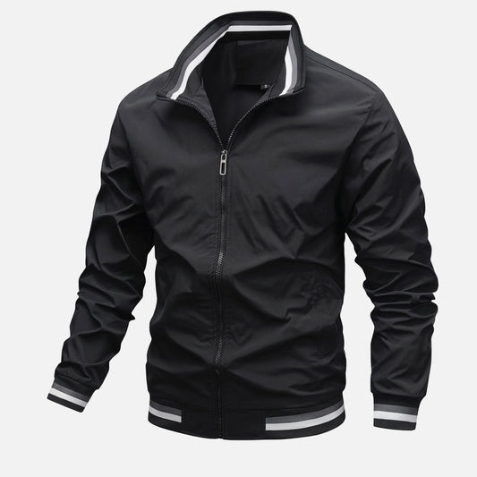 Veste homme col baseball en coton léger pour le printemps et l’automne