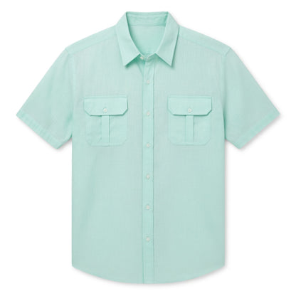 Chemise homme manches courtes en coton léger pour le printemps été
