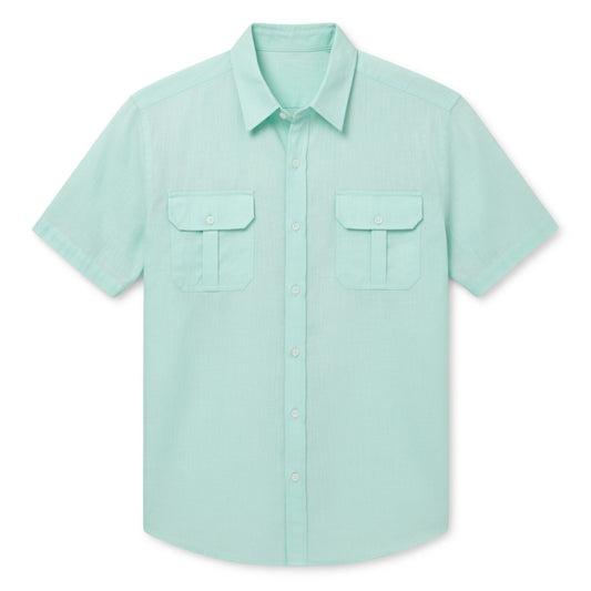 Chemise homme manches courtes en coton léger pour le printemps été