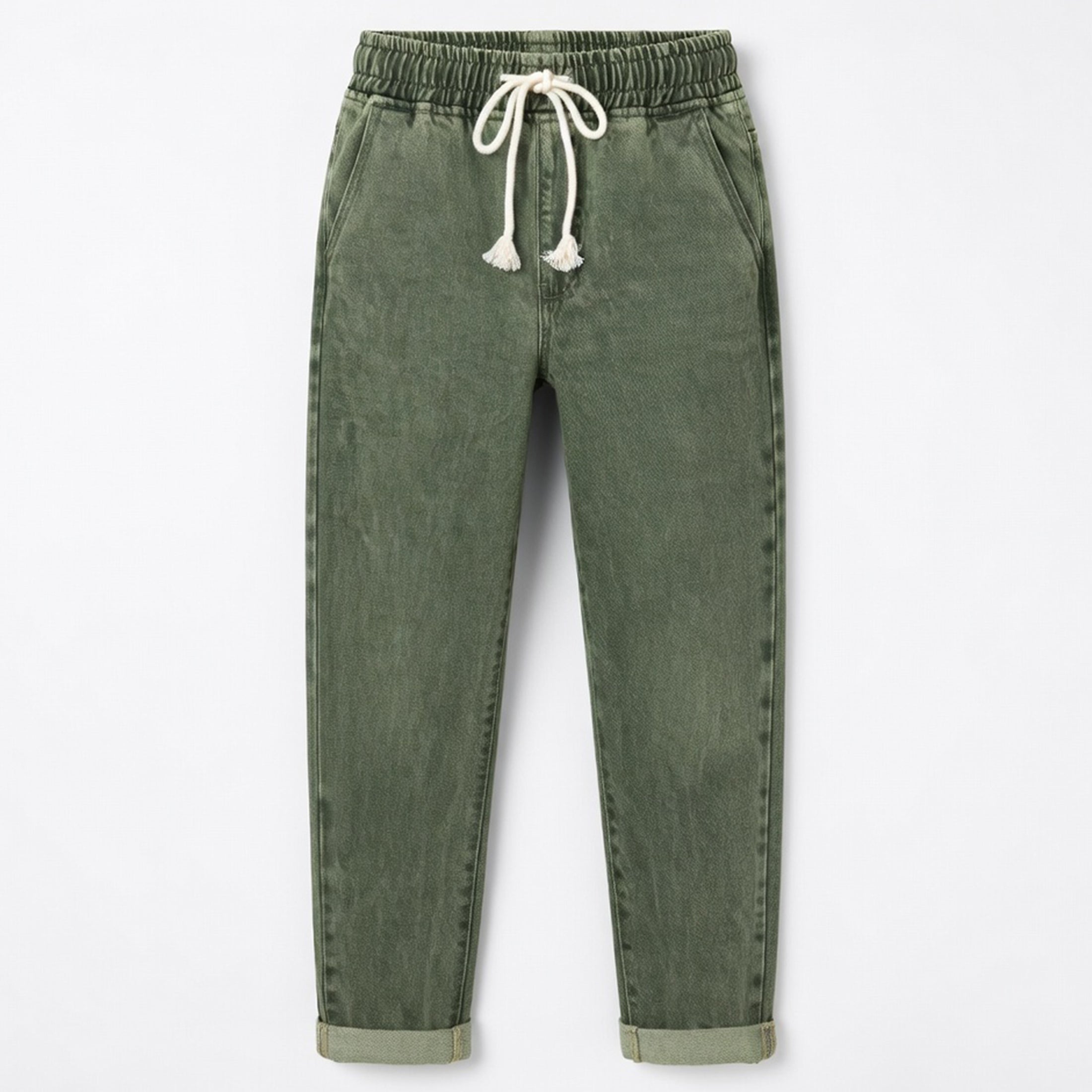 Jean femme denim coton été jean taille élastique coupe droite slim