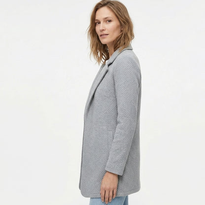 Blazer femme coton été blazer ouvert manches longues léger élégant