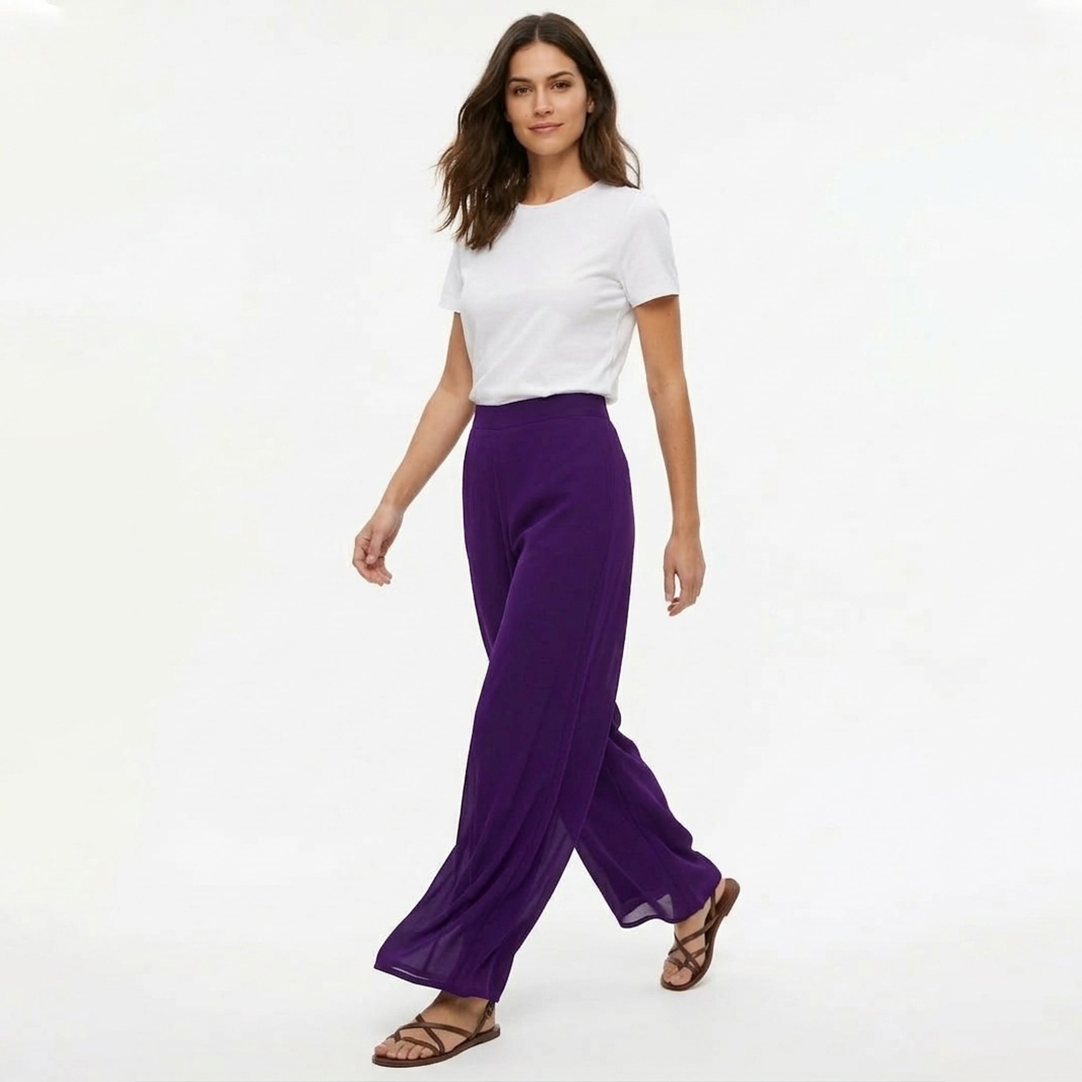 Pantalon femme coton printemps été pantalon ample femme taille élastique