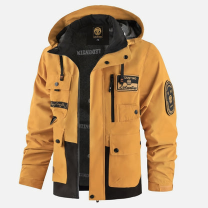 Veste homme polyester printemps automne blouson homme capuche zippé outdoor