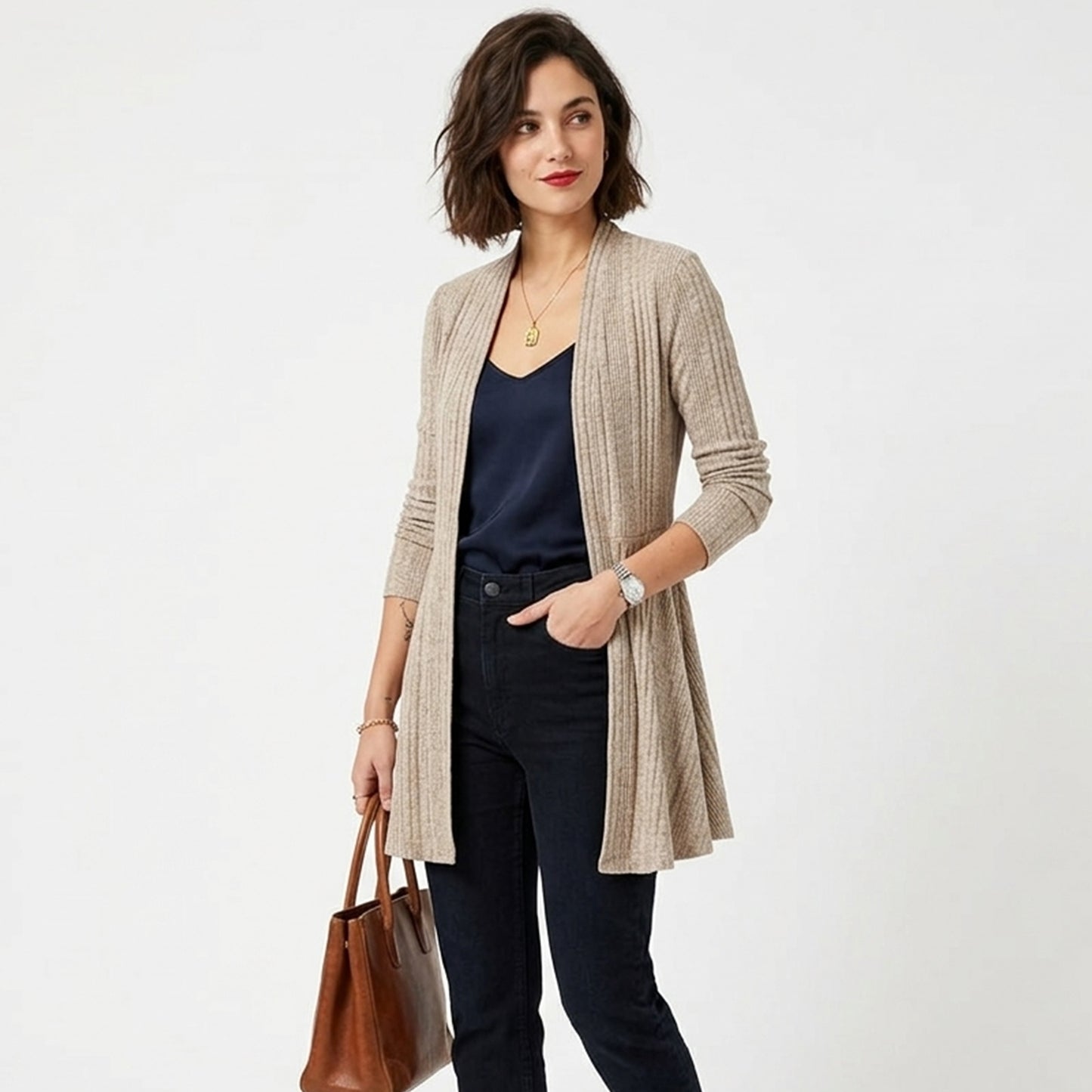 Cardigan femme coton printemps automne gilet femme tricot casual