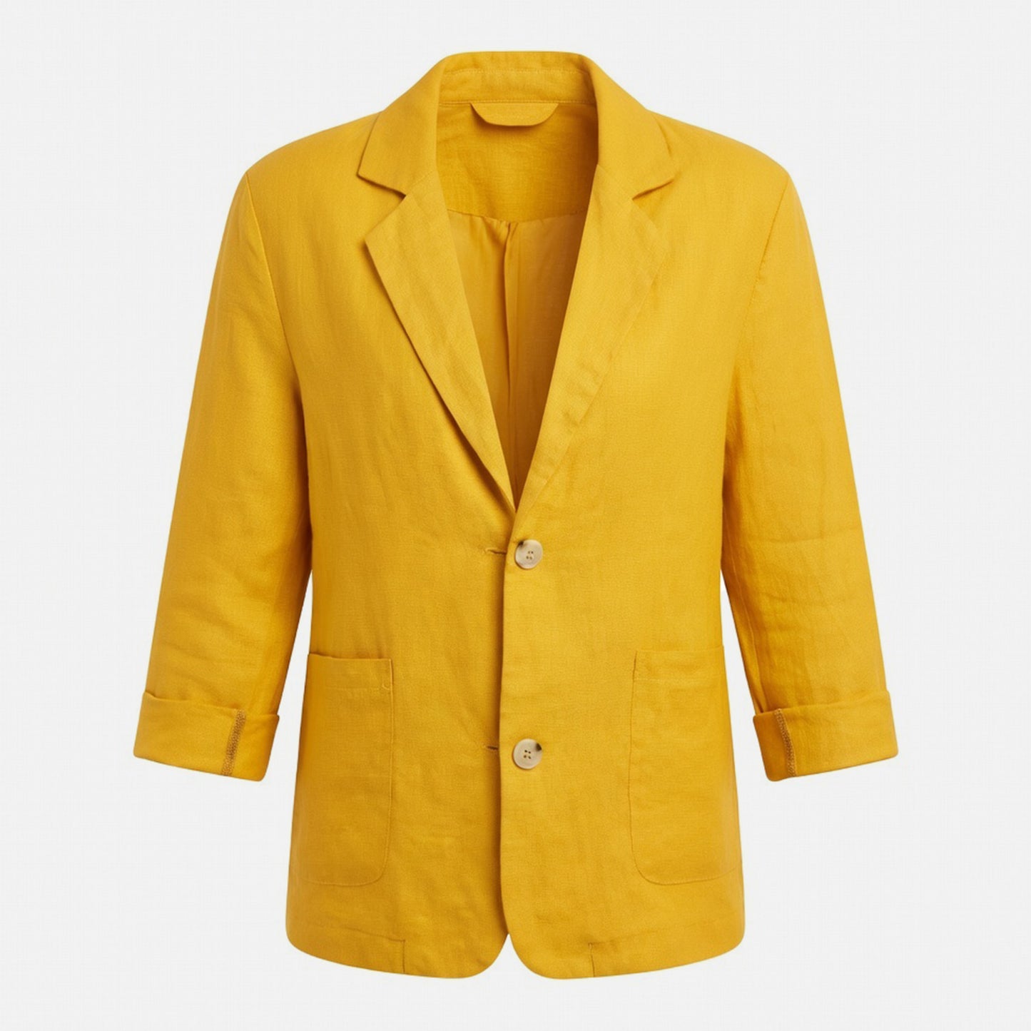 Blazer femme coton été blazer casual manches longues coupe droite élégante