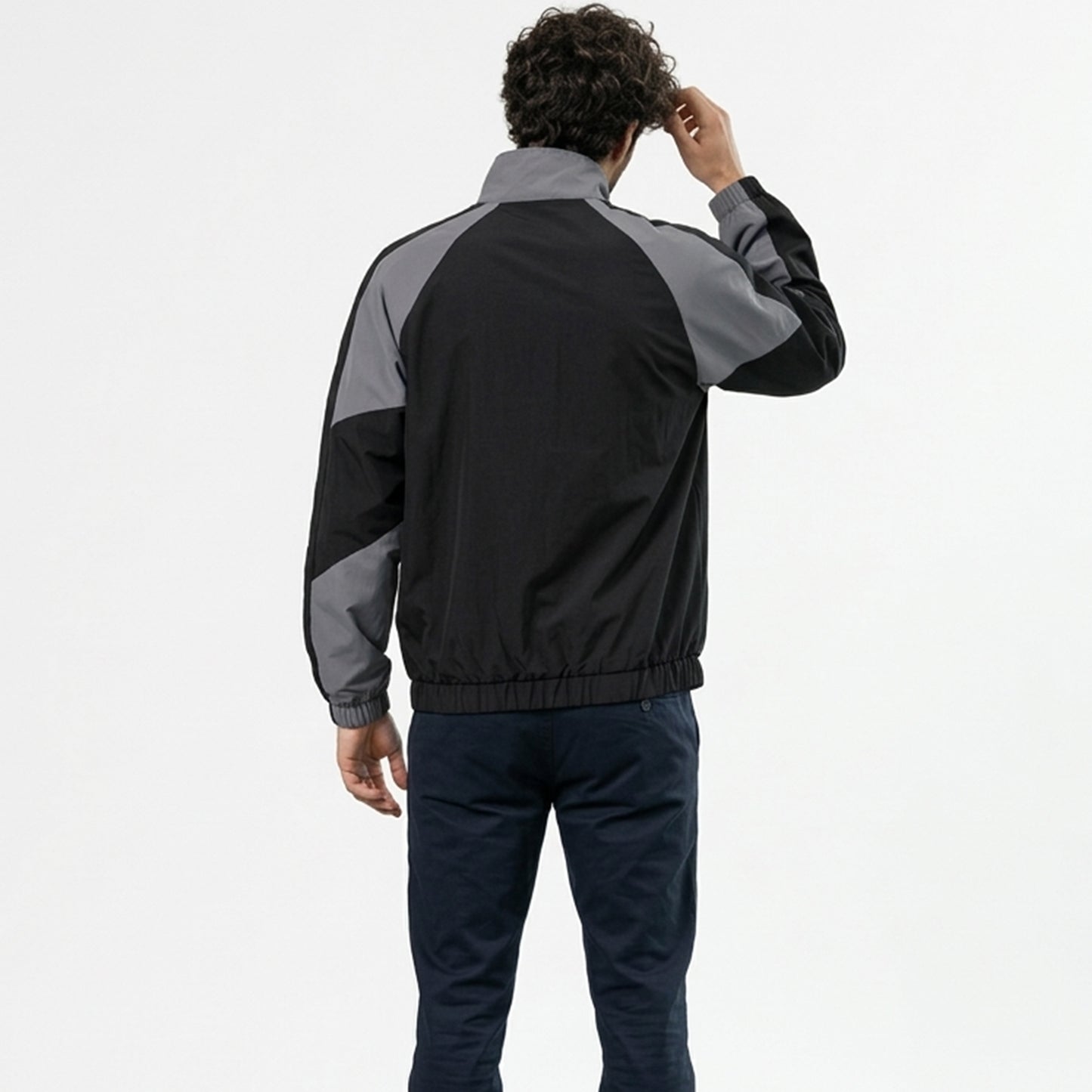 Veste homme polyester printemps automne blouson zippé homme streetwear léger