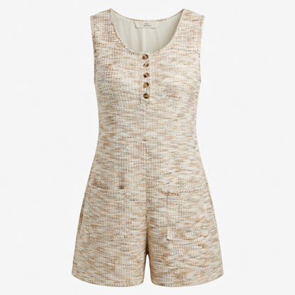 Combinaison femme coton été combinaison décontractée sans manches femme