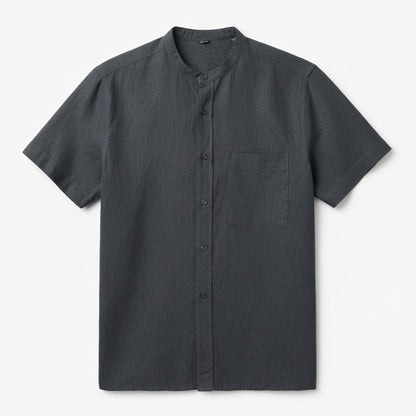 Chemise homme coton été manches courtes chemise plage casual élégante