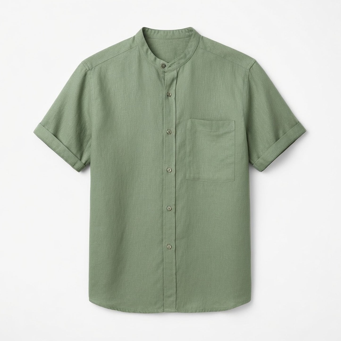 Chemise homme coton été manches courtes chemise plage casual élégante