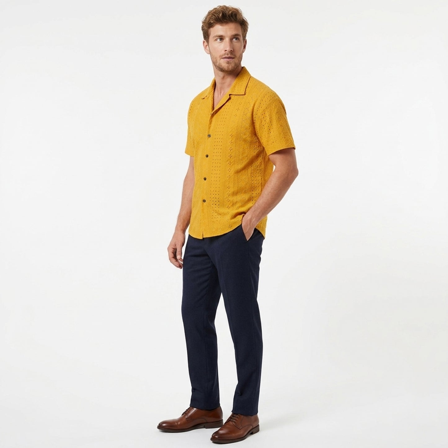 Chemise homme manches longues en coton pour le printemps été