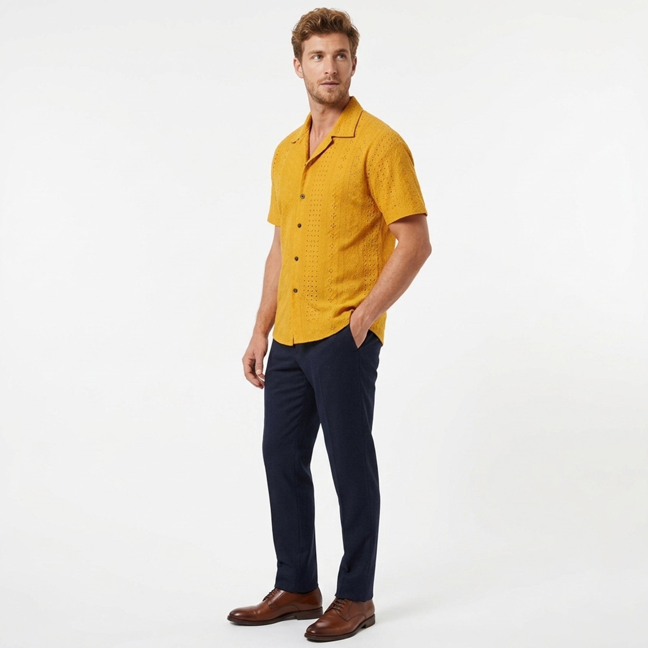 Chemise homme manches longues en coton pour le printemps été