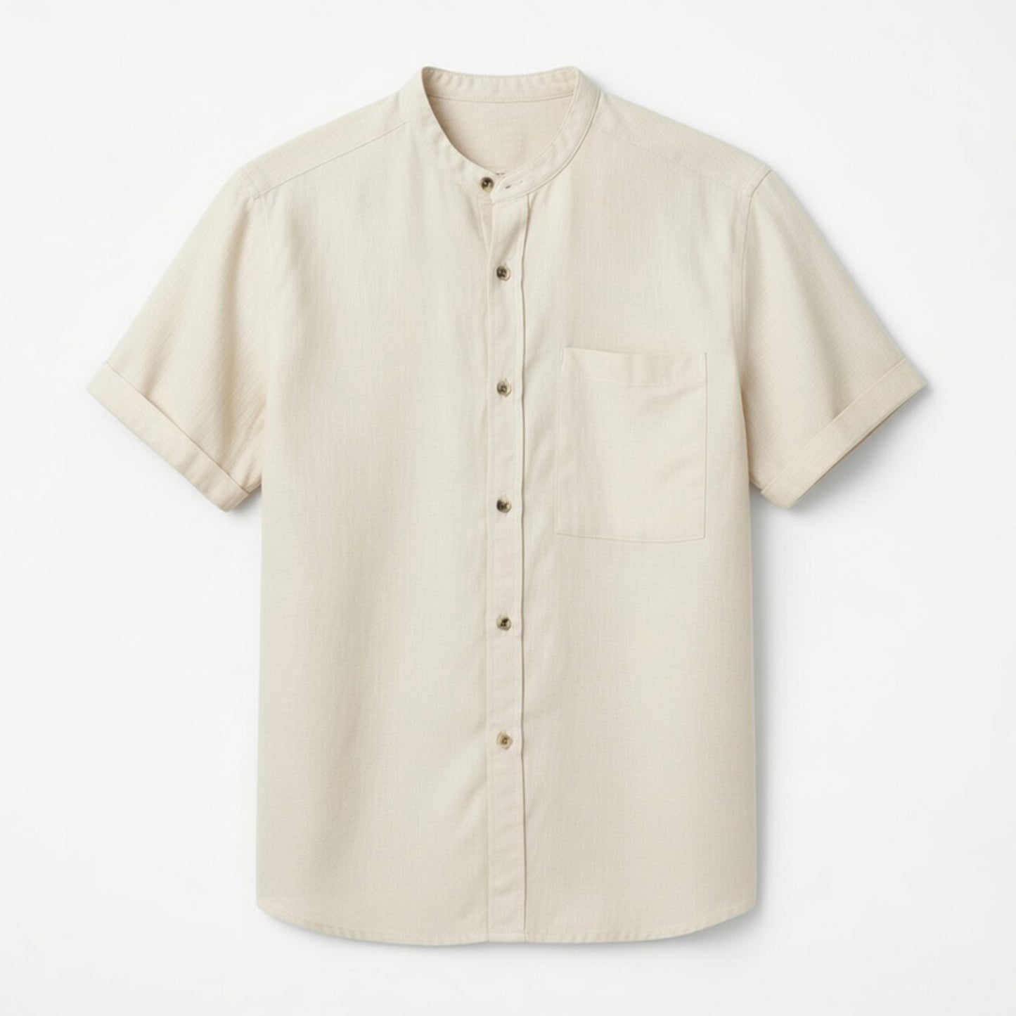Chemise homme coton été manches courtes chemise plage casual élégante